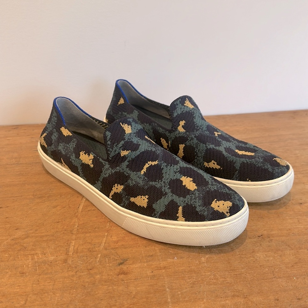 Rothy’s cheetah original slip on sneaker